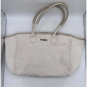 Ralph Lauren - Canvas -Tote - Overnight Bag - Purse - Metallic Gold Trim - Lined